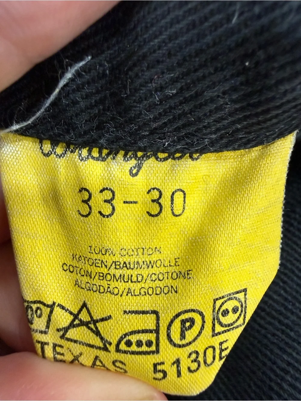 Vintage European Wrangler Texas 5130E Men's Straight Jeans in Black 33x30
